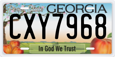 GA license plate CXY7968