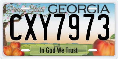 GA license plate CXY7973