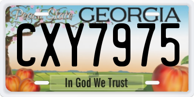 GA license plate CXY7975
