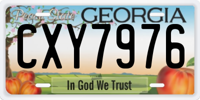 GA license plate CXY7976