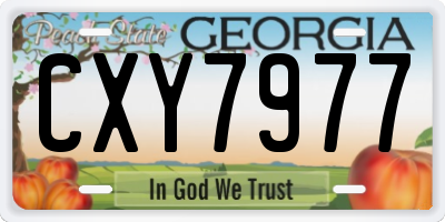 GA license plate CXY7977