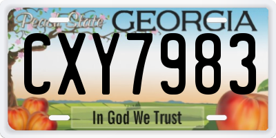 GA license plate CXY7983