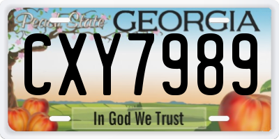 GA license plate CXY7989