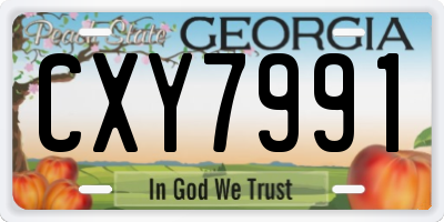 GA license plate CXY7991