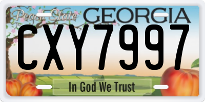 GA license plate CXY7997