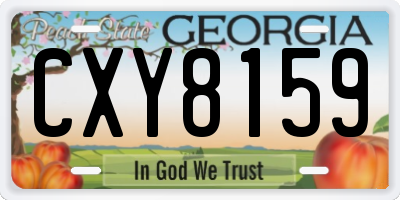GA license plate CXY8159