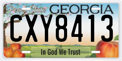 GA license plate CXY8413