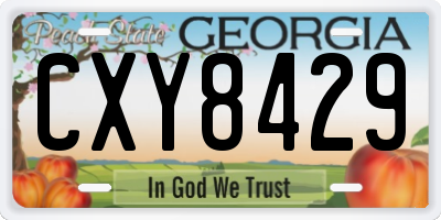 GA license plate CXY8429