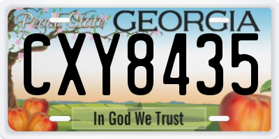 GA license plate CXY8435