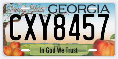 GA license plate CXY8457