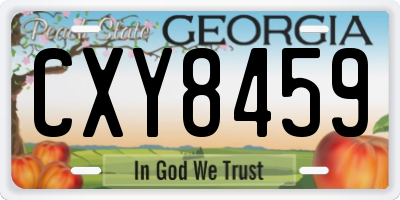 GA license plate CXY8459