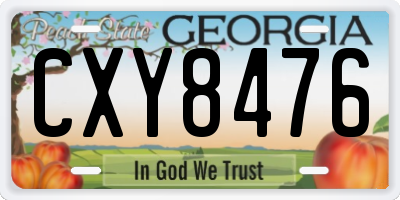 GA license plate CXY8476