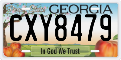 GA license plate CXY8479