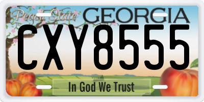 GA license plate CXY8555