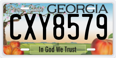 GA license plate CXY8579