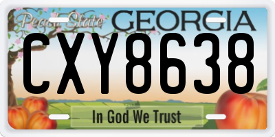 GA license plate CXY8638