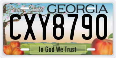 GA license plate CXY8790
