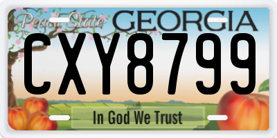 GA license plate CXY8799