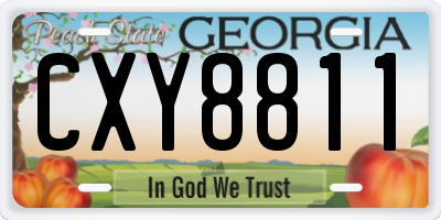 GA license plate CXY8811