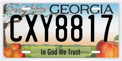 GA license plate CXY8817