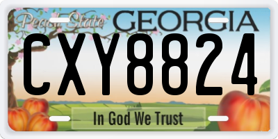 GA license plate CXY8824