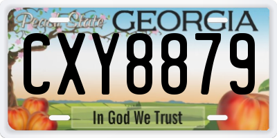 GA license plate CXY8879