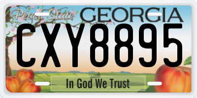 GA license plate CXY8895