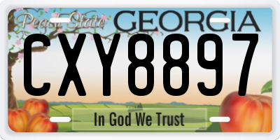 GA license plate CXY8897