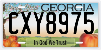 GA license plate CXY8975