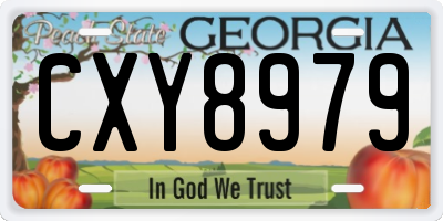GA license plate CXY8979