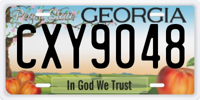 GA license plate CXY9048