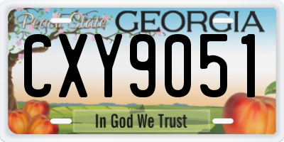 GA license plate CXY9051