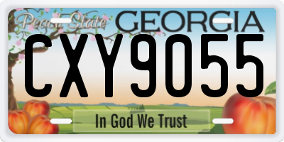 GA license plate CXY9055