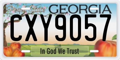 GA license plate CXY9057