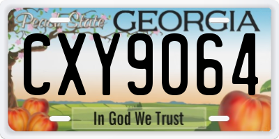 GA license plate CXY9064