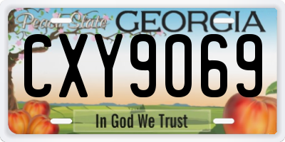 GA license plate CXY9069