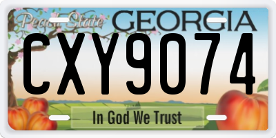 GA license plate CXY9074