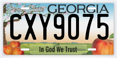 GA license plate CXY9075
