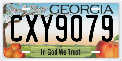 GA license plate CXY9079