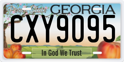 GA license plate CXY9095