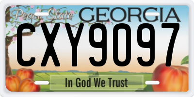 GA license plate CXY9097