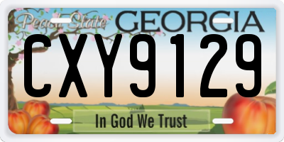 GA license plate CXY9129