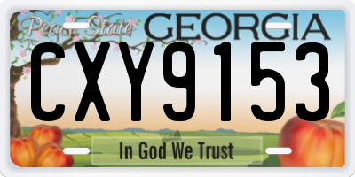 GA license plate CXY9153