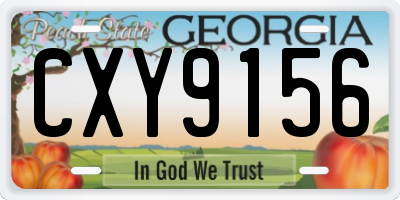 GA license plate CXY9156