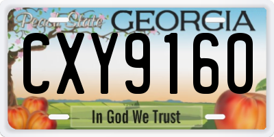 GA license plate CXY9160