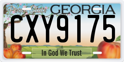 GA license plate CXY9175