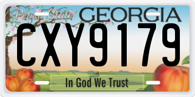 GA license plate CXY9179