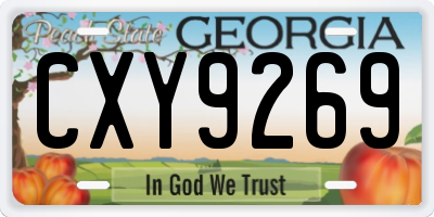GA license plate CXY9269