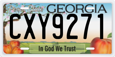 GA license plate CXY9271