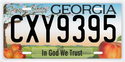 GA license plate CXY9395